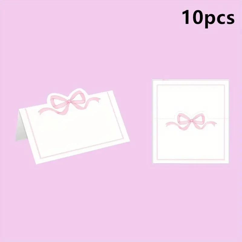 Carte de masa roz cu design bant