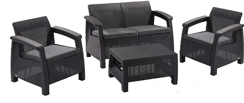 Set de mobilier de grădină NOVARA 5 piese Antracit