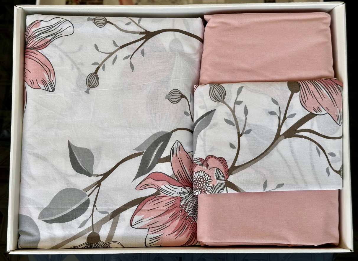 Lenjerie de pat Bed Linen Set (2 fețe de pernă+plic+cearsaf) FreeDom cutie albă