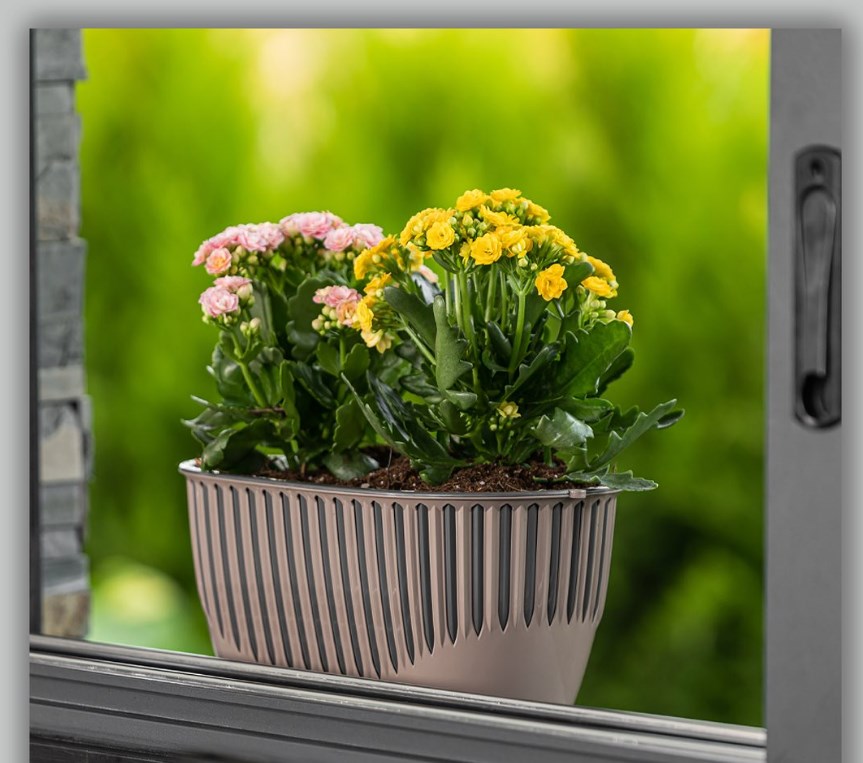Ghiveci pentru balcon PIANO nr 1 (set 2 in 1) Mocha