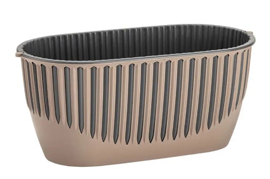 Ghiveci pentru balcon PIANO nr 1 (set 2 in 1) Mocha