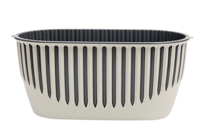 Ghiveci pentru balcon PIANO nr 1 (set 2 in 1) Alb
