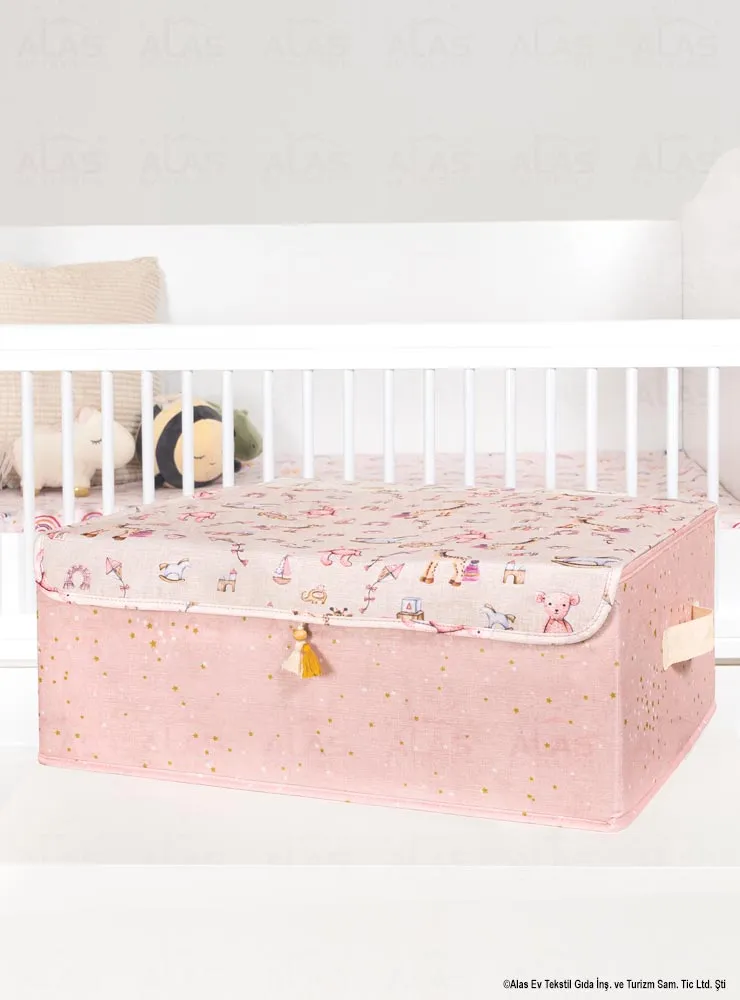Cutie cu capac pentru copii 50x39x19cm Roz
