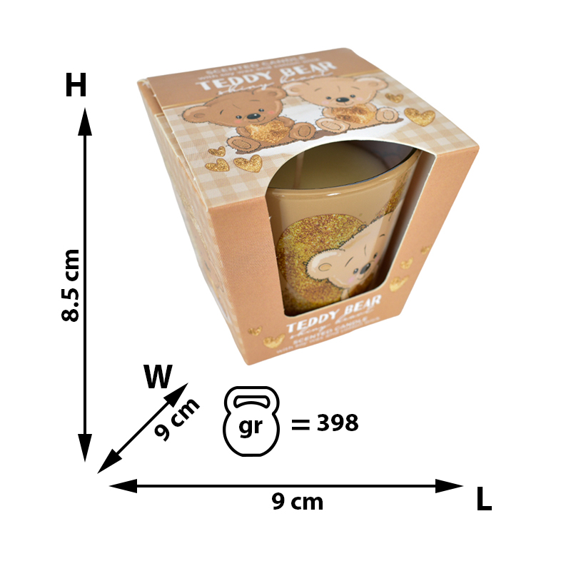 🕯️ Lumânare Parfumata în Formă de Inimioară "Bear Shiny Heart" – 115 g