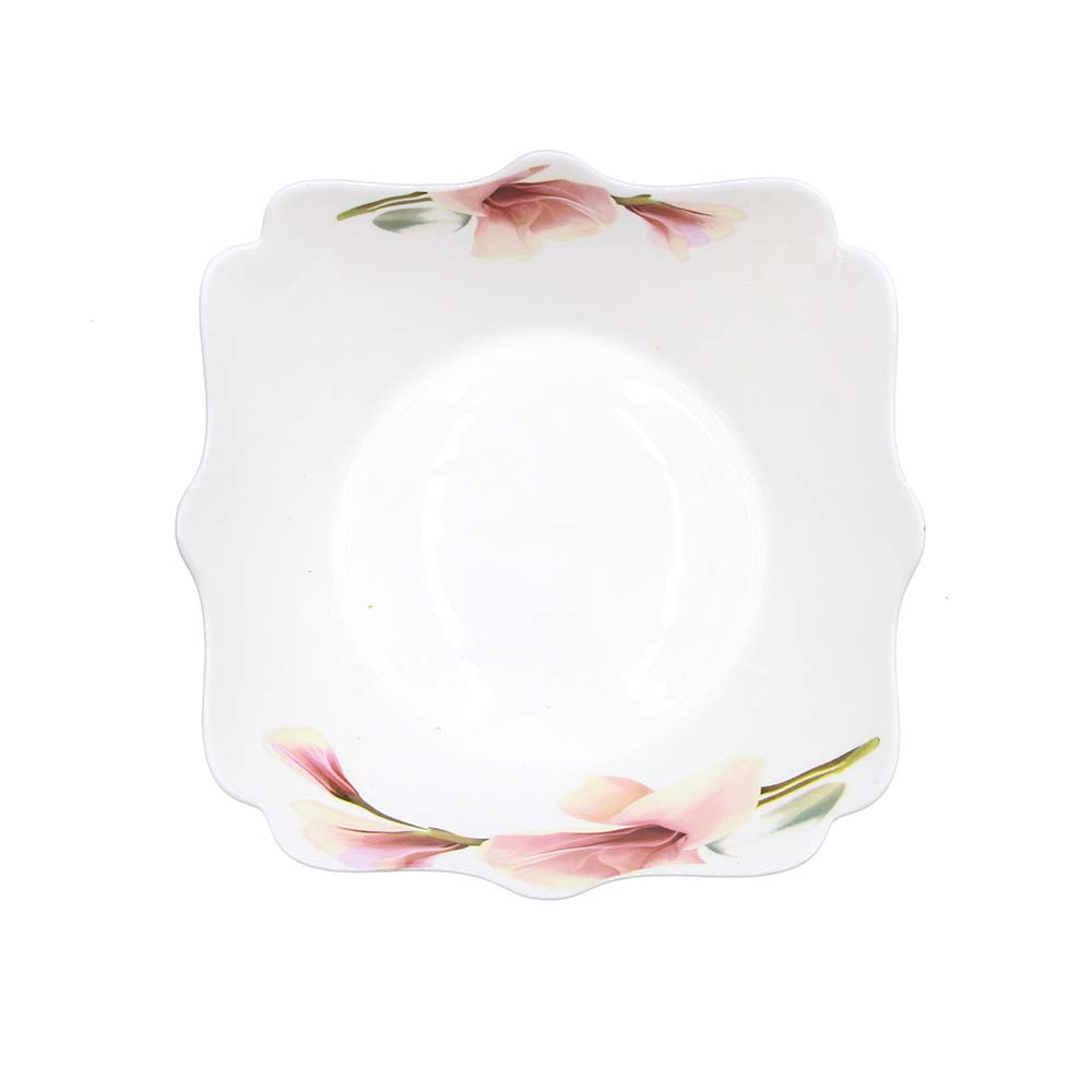 🥗 Salatieră Ceramică cu Elemente de Sticlă – Design Elegant