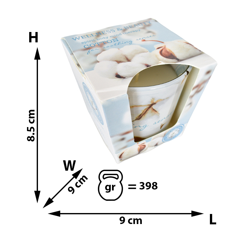 🕯 Lumânare Parfumată în Pahar – Wellness & Beauty (115 g)