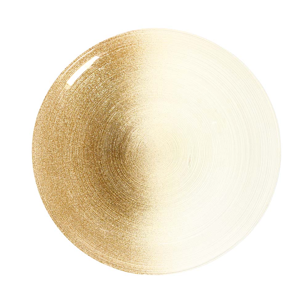 🍽 Farfurie de Sticlă 28 cm – Efect Gradient, Colecția "Tobacco"