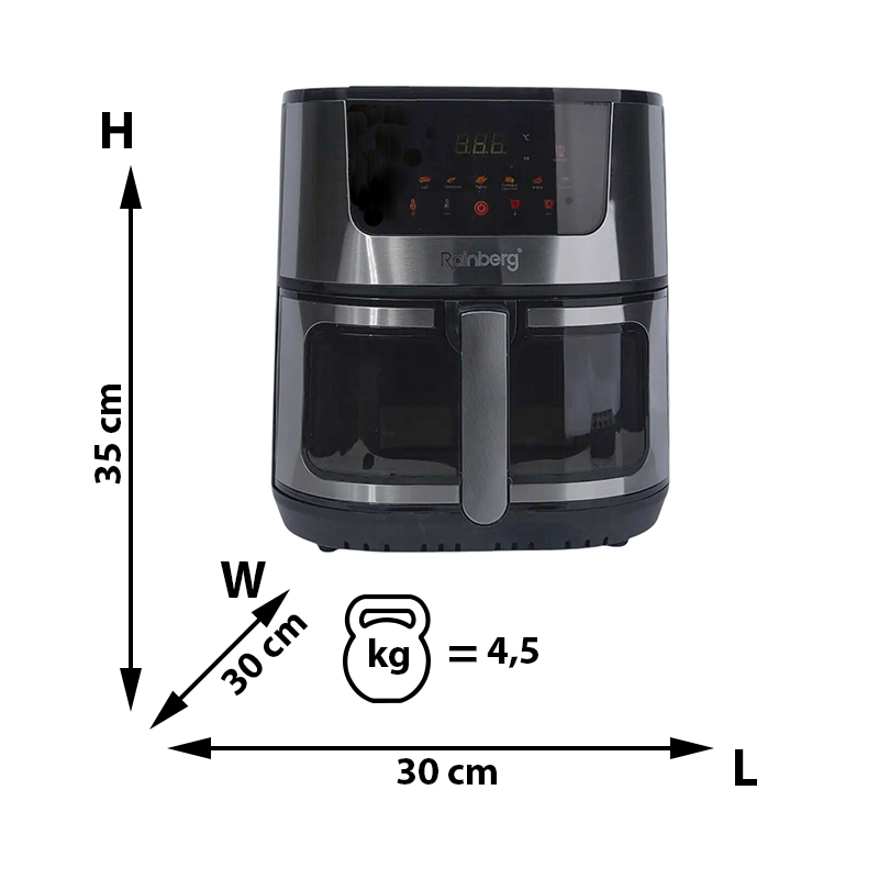 🍟 Rainberg Deep Fryer 12.5L - Gătește sănătos și gustos!