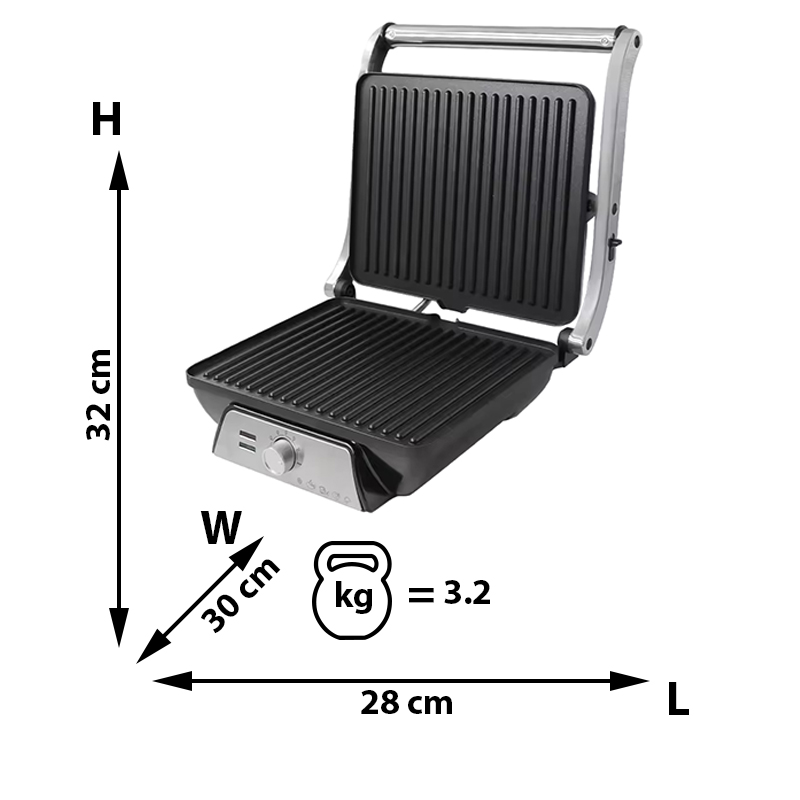 Grătar electric RAF 2000 W – Gătește rapid și gustos acasă sau în aer liber!