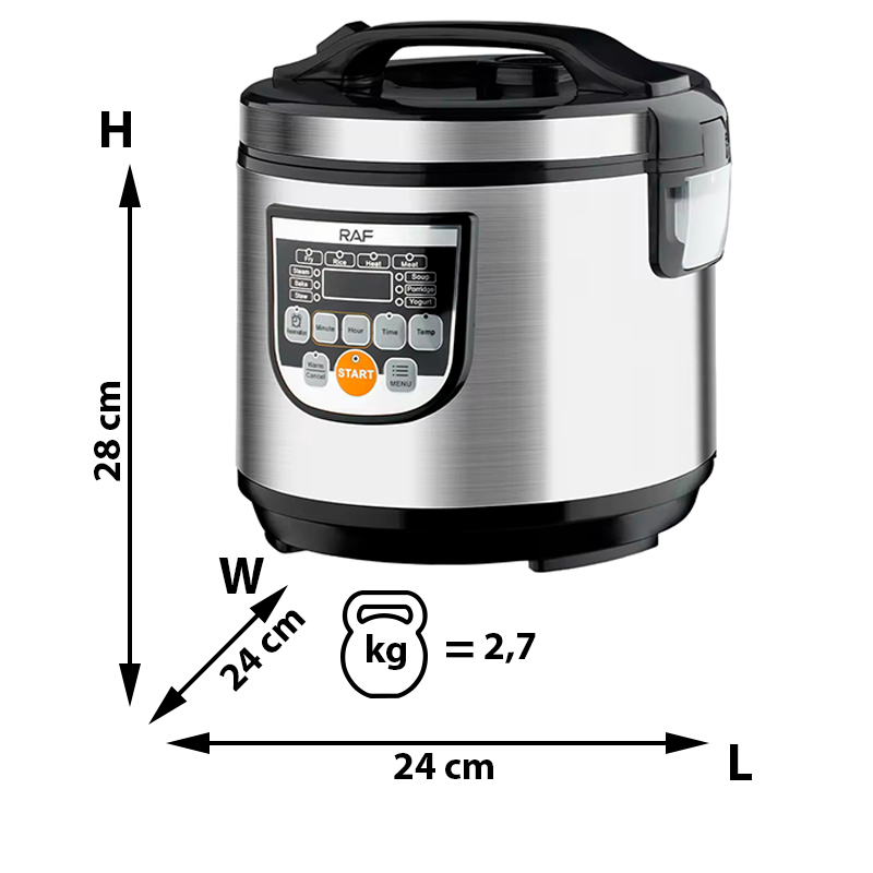 Multicooker RAF R178 – Gătit rapid și sănătos, 5L, 900W