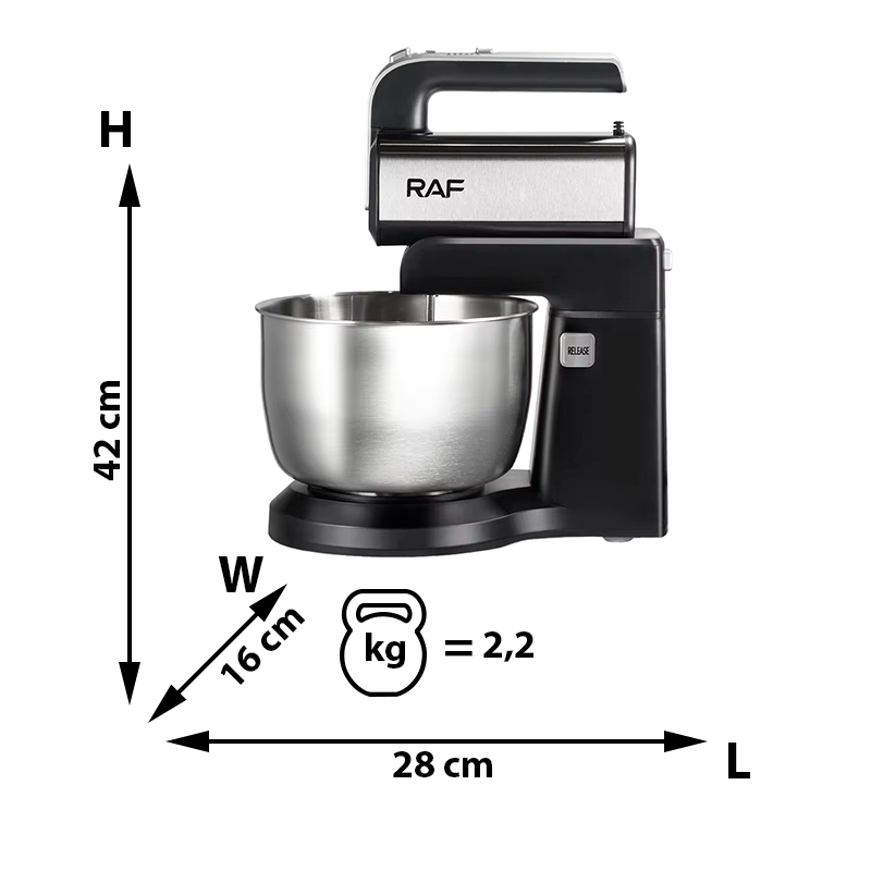 Mixer cu bol RAF R6652, 1000W, 6 viteze – Putere și eficiență în bucătăria ta