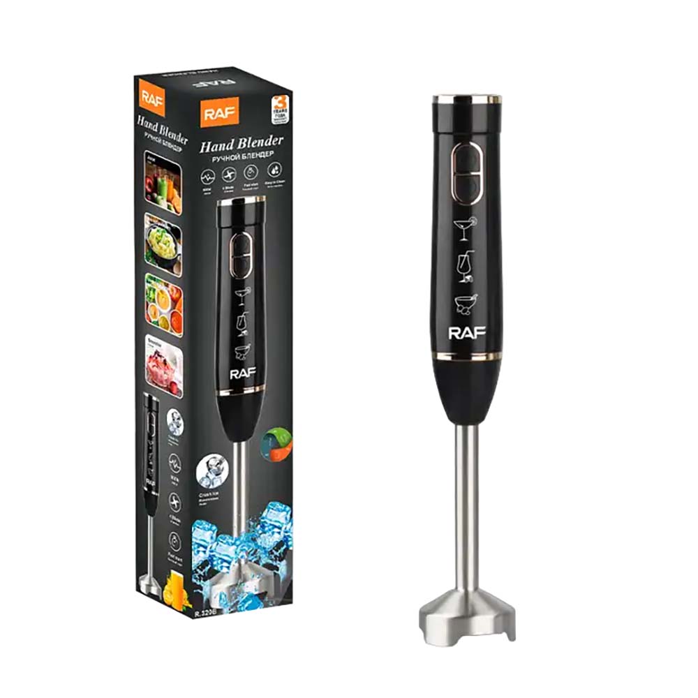 Blender RAF R320, Negru, 800W, Plastic și Metal – Ideal pentru Smoothie-uri și Cocktail-uri