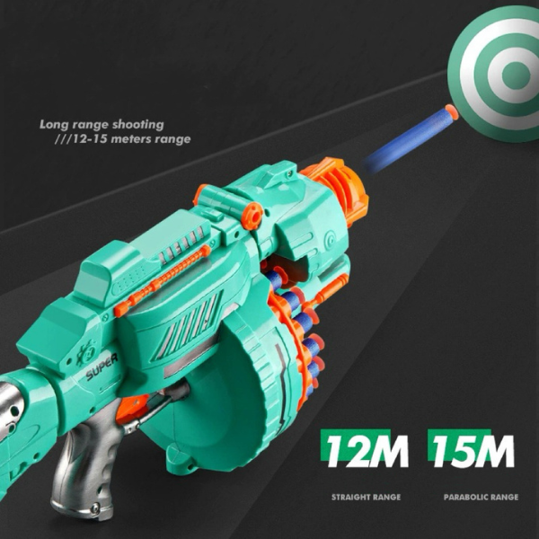 🔫 Blaster Automat cu 40 de Gloanțe Moi – Putere și Distracție! 🎯