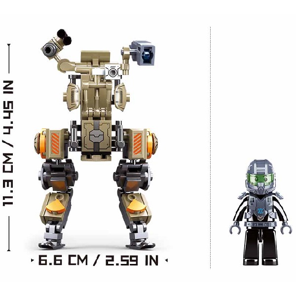 Setul de construcție Sluban Atomic Storm „Robot-soldat AF1”
