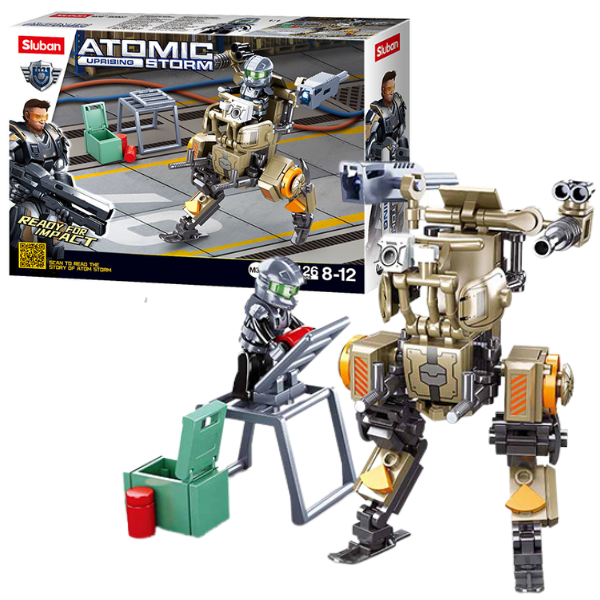 Setul de construcție Sluban Atomic Storm „Robot-soldat AF1”