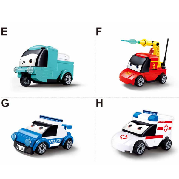 🚑 Set de Construcție – Mașini de Prim Ajutor (Power Bricks) 🚑