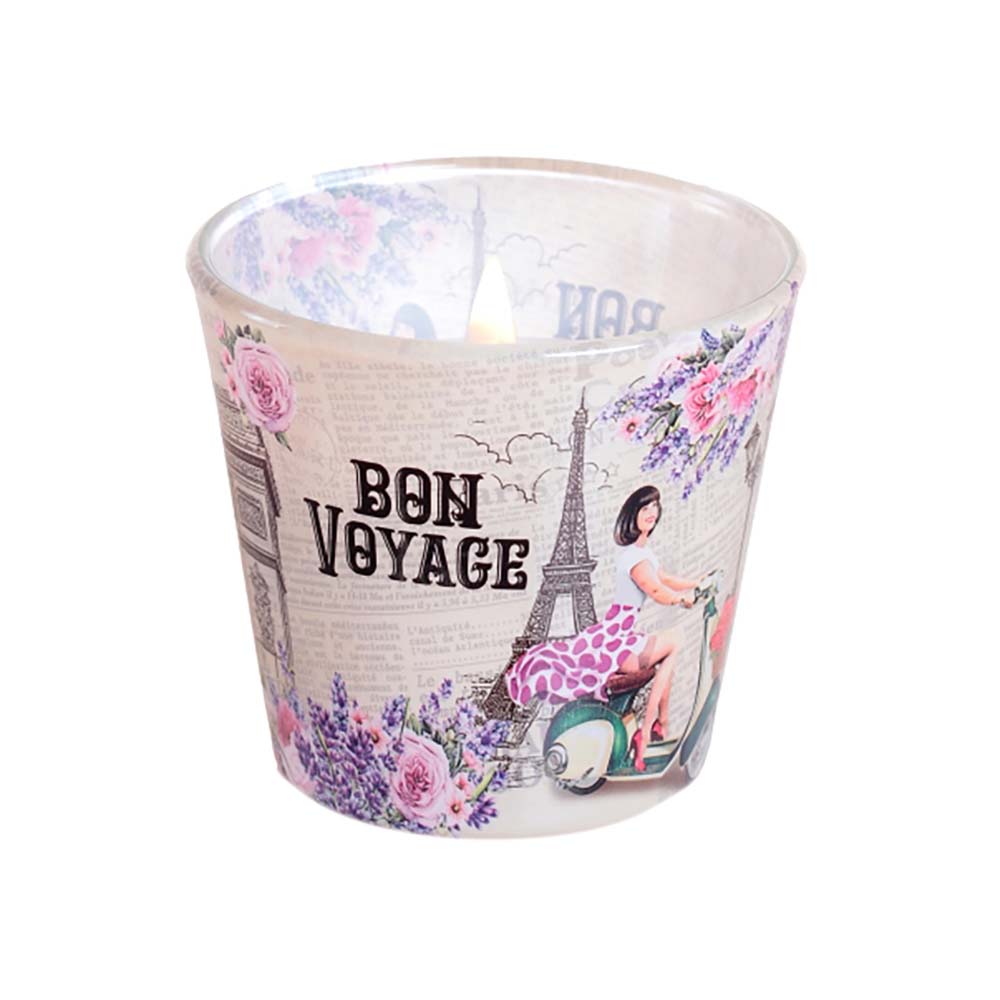 🕯️ Sfeșnic Aromatic în Pahar Bon Voyage – Relaxare și Confort în Fiecare Împrejurare 🕯️