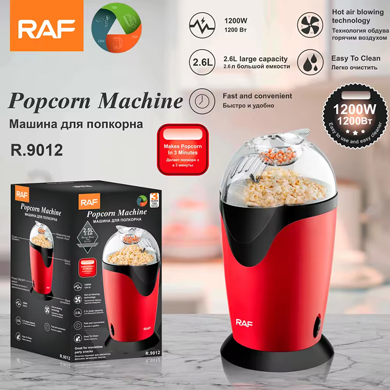 Popcorn Maker RAF R.9012, 1200W – Popcorn Sănătos și Confortabil Acasă