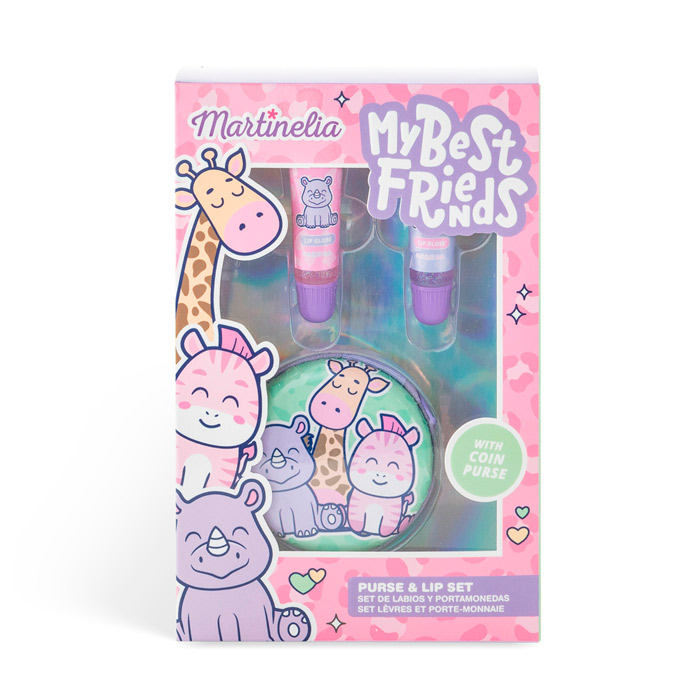 Set Luciu de Buze pentru Copii - My Best Friends, 2 Buc + Portofel