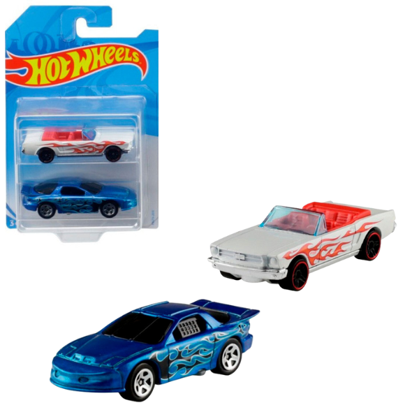 Hot Wheels Set 2 Mașini de Bază 1:64 (Asortiment) | Cadou Perfect pentru Copii Pasionați de Mașini