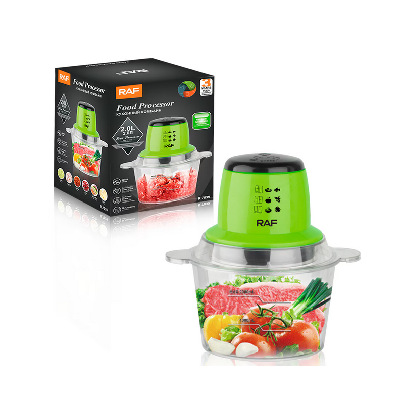 Tocator Electric RAF 600W, 2L – Pentru Tocat și Mărunțit Ușor și Rapid