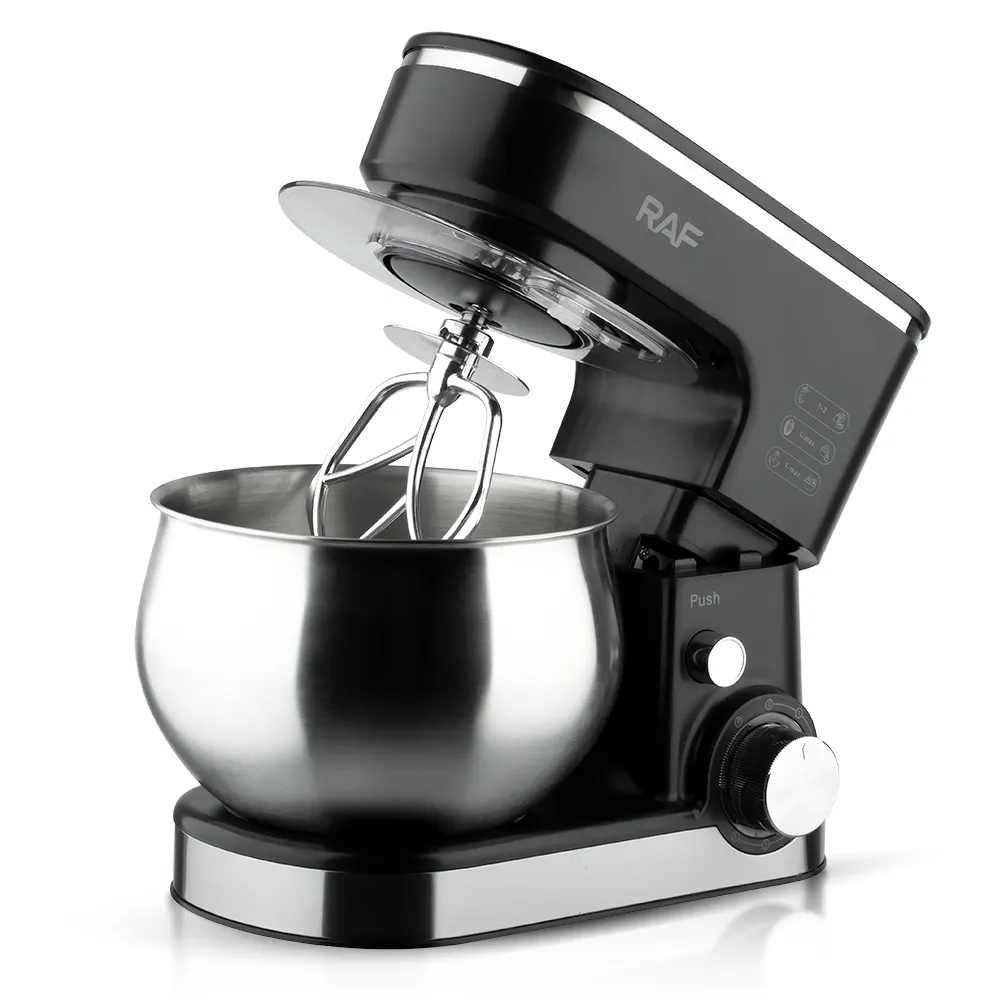 Mixer de Bucătărie RAF cu Stand, 1800W, 6 Viteze, Design Ergonomic, Ușor de Curățat - Ideal pentru Gătit Acasă, Petreceri și Brutării