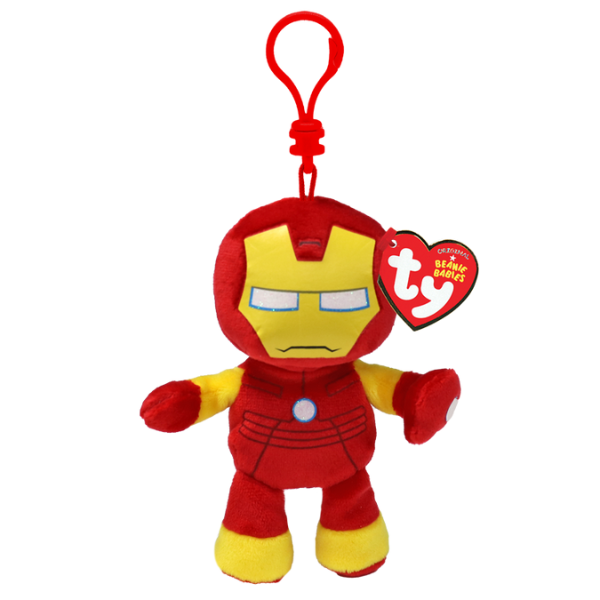 Breloc TY Iron Man 12 cm – Eroul tău Marvel, mereu alături!