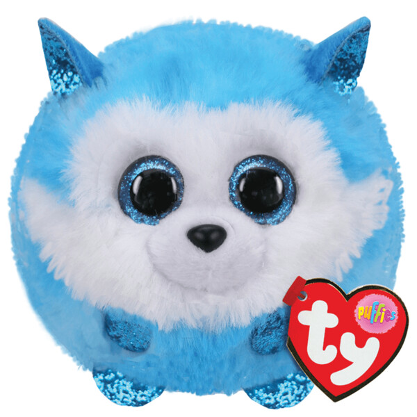 Husky PRINCE 10 cm Beanie Balls – Minge Ty cu Ochi Strălucitori și Blăniță Fină