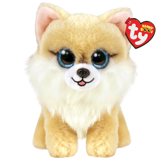 Cățelul Honeycomb 15 cm Beanie Boos – Jucărie de pluș cu ochi strălucitori și accente Super Sparkle