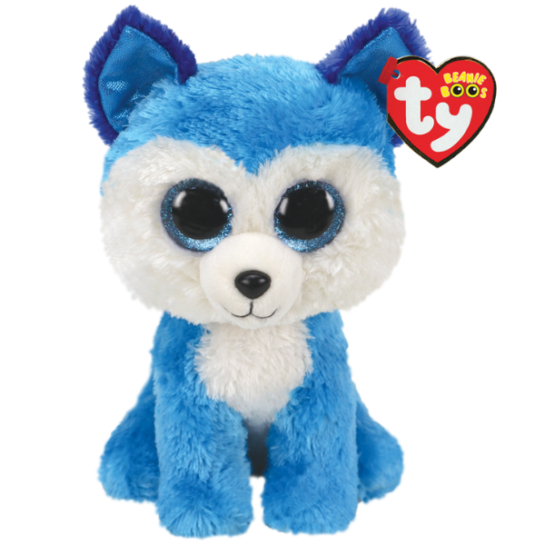 Husky Prince 15 cm Beanie Boos – Jucărie de pluș cu ochi strălucitori și accente Super Sparkle
