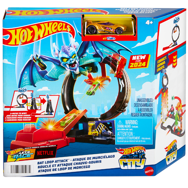 Hot Wheels Set de Joc „Atacul Liliacului” – Distracție cu Cascadorii și Aventuri