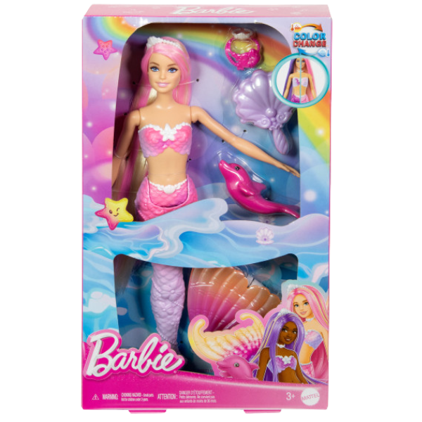 Păpușă Barbie Sirenă – Își schimbă culoarea în apă