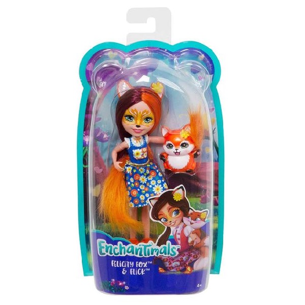 Păpușa Enchantimals Felicity Fox și Flick – Ediție Nouă, 15 cm