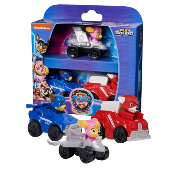 Set mini-vehicule „Patrula Cățelușilor” – 3 nave spațiale cu figurine