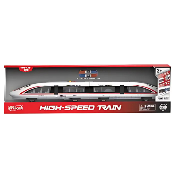 Tren magnetic de mare viteză cu inerție (lumină/sunet) – Jucărie educativă pentru copii