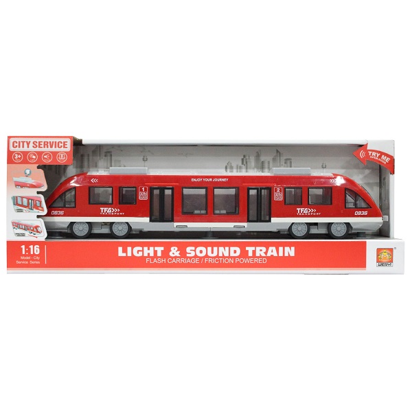 Tramvai cu fricțiune (lumini/sunete) – Jucărie interactivă pentru copii