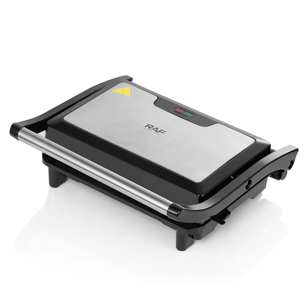 Sandwich Maker și Grill Electric RAF R.569 – 800W cu Acoperire Antiaderentă și Control al Temperaturii
