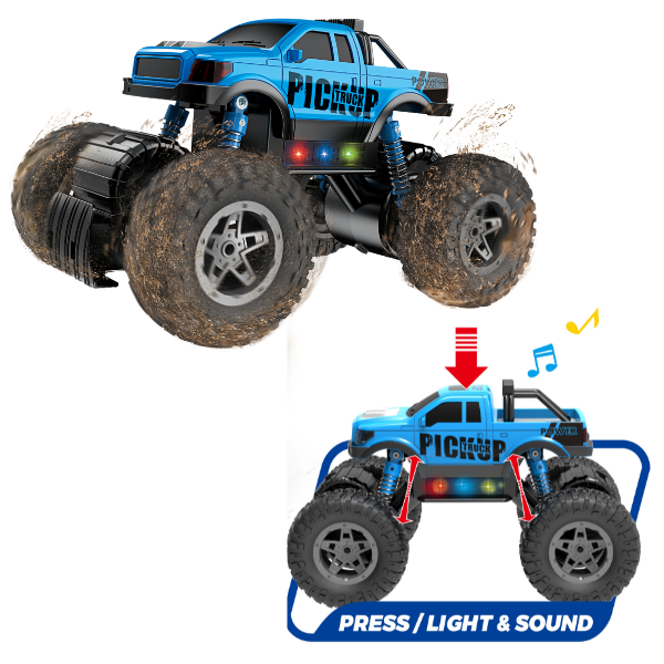 Monster Truck cu inerție 1:12 – Camion monstru cu efecte de lumină și sunet