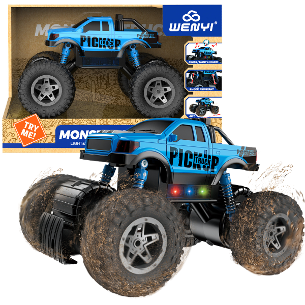 Monster Truck cu inerție 1:12 – Camion monstru cu efecte de lumină și sunet