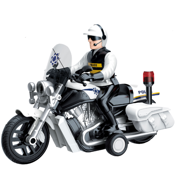 1:16 Polițist pe motocicletă cu lumină și sunet - Jucărie interactivă