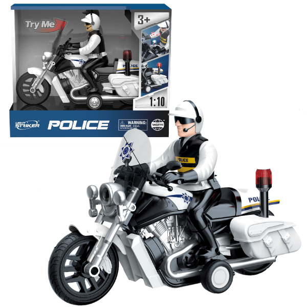 1:16 Polițist pe motocicletă cu lumină și sunet - Jucărie interactivă