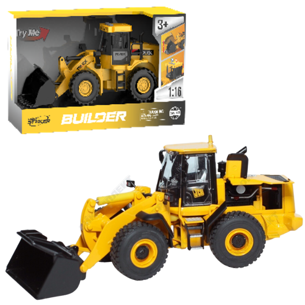 Buldozer cu Inerție 1:16 cu Lumină și Sunet – Jucărie Realistă de Construcție pentru Copii