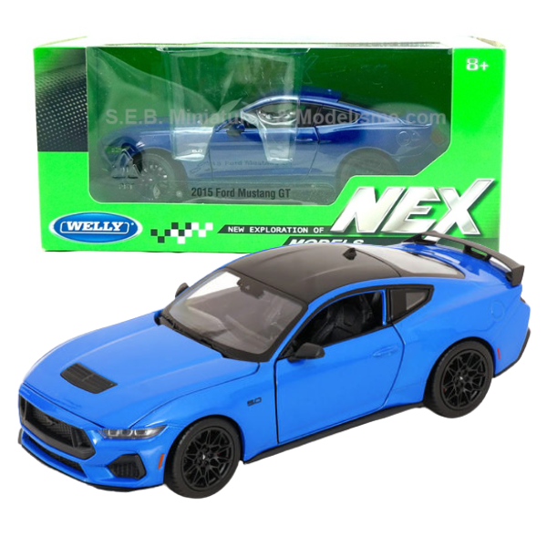 2024 Ford Mustang GT 1:25 Welly – Mașină Metalică de Colecție cu Detalii Realiste