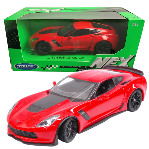 Chevrolet Corvette 1:24 Welly – Mașină Metalică de Colecție cu Detalii Realiste