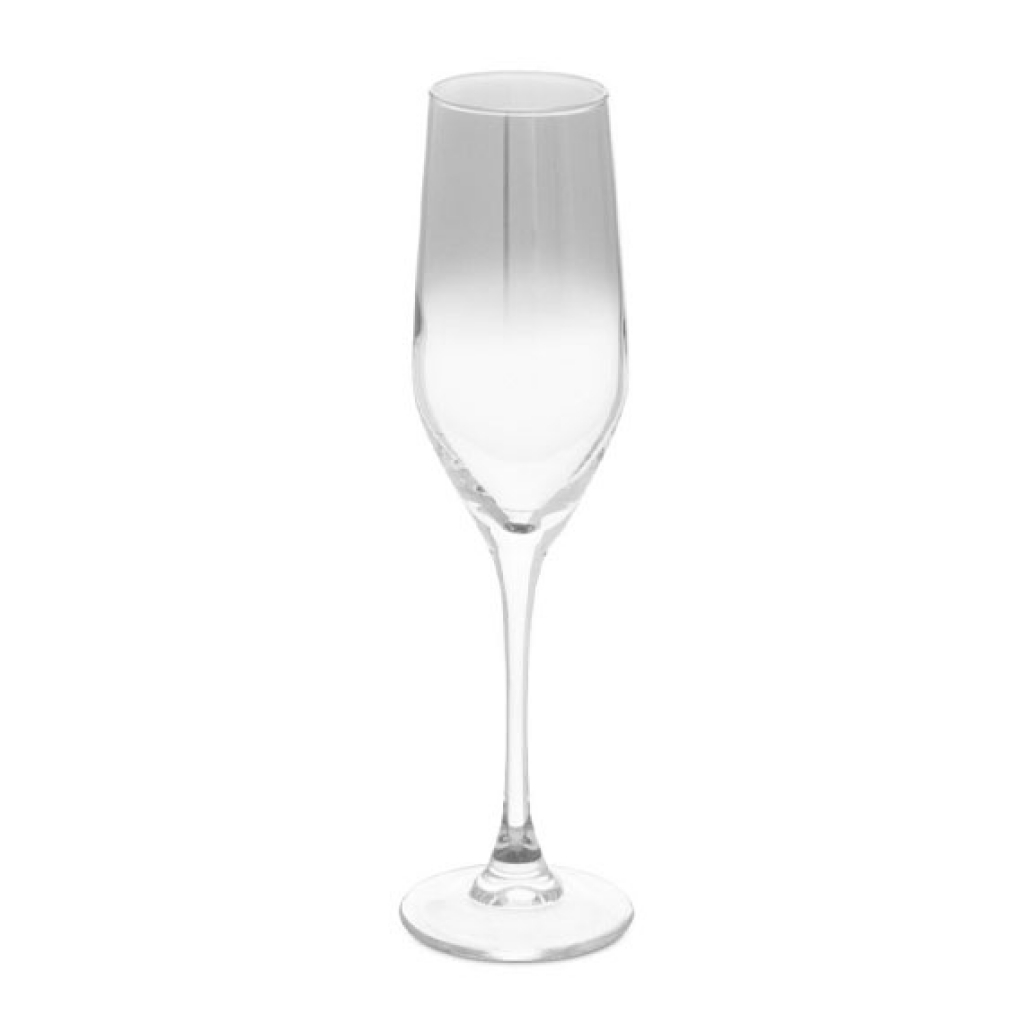 Set pocale pentru șampanie SILVER MIST 160 ml, 4 bucăți - Luminarc, sticlă premium pentru vin spumant