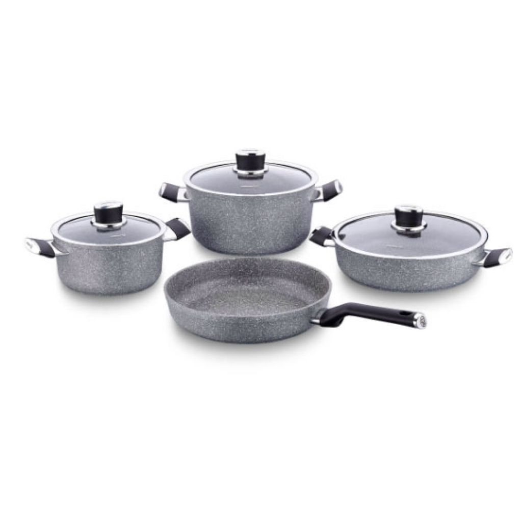 Set veselă PALMA 7 piese din oțel inoxidabil, compatibil cu inducția