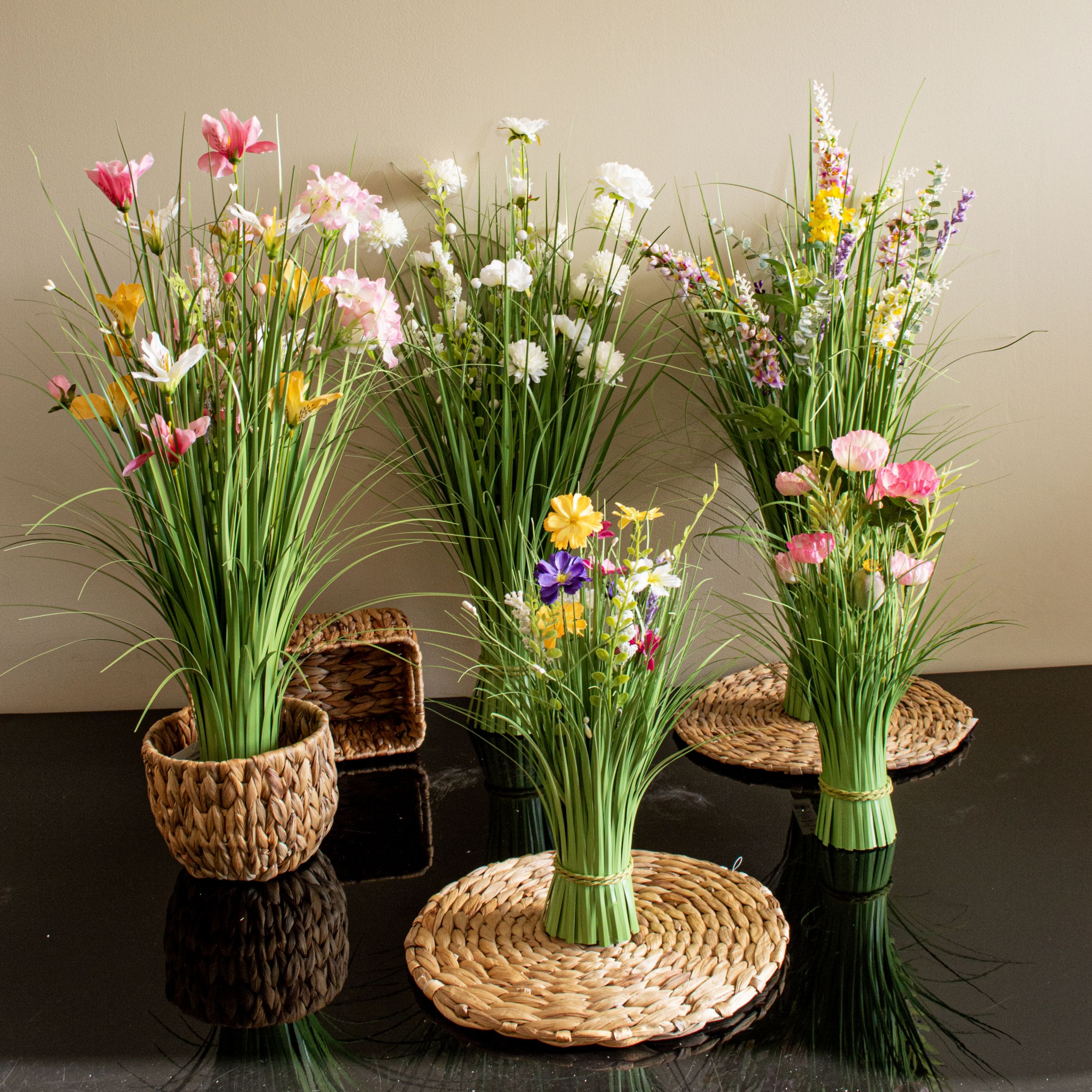 Cosmeia roz în snop 50 cm - Flori artificiale pentru decor elegant