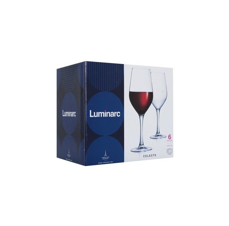 Set pocale vin CELESTE 450 ml, 6 bucăți - Pahare elegante pentru vin alb