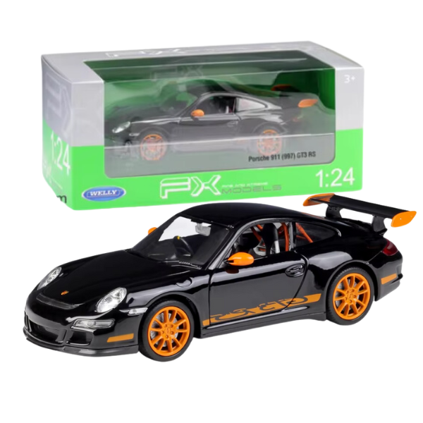 Mașină de colecție PORSCHE 911 GT3 RS 1:24 Welly – model realist metalic