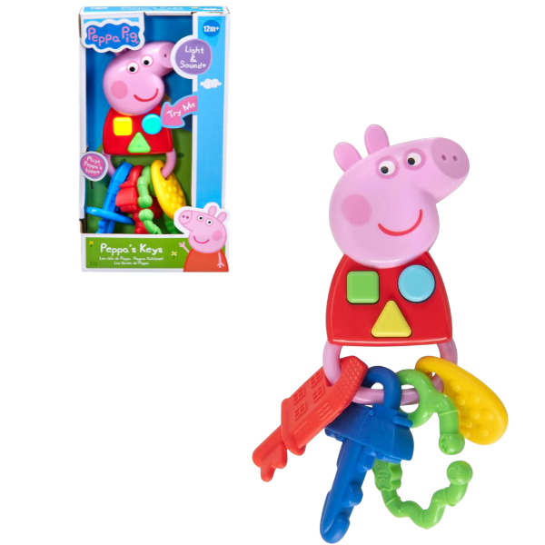 Cheile „Purcelușa Peppa” – Jucărie Interactivă cu Lumini, Sunete, Dentiție și Clips de Prindere